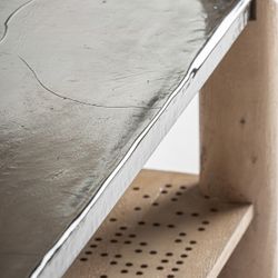 Mesa de centro de madera y cristal en marrón, 90 x 90 x 41 cm | Jacquard