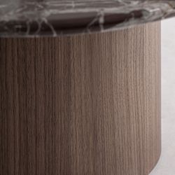 Couchtisch aus Holz und Marmor in Braun, 90 x 90 x 35 cm | Gampel
