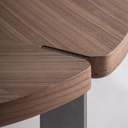 Mesa de centro de madera y metal en marrón, 75 x 75 x 25 cm | Geneiken
