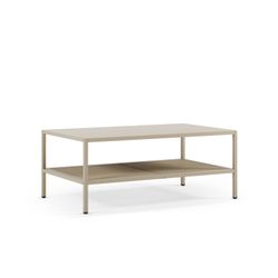 Couchtisch aus Metall in Sandfarbe, 100 x 60 x 40 cm | Fayna