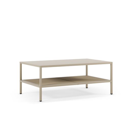 Mesa de centro de metal en arena, 100 x 60 x 40 cm | Fayna