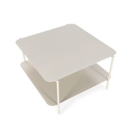 Beiger Metall-Couchtisch, 73,4 x 70 x 40 cm | Beatrix