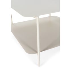 Beiger Metall-Couchtisch, 73,4 x 70 x 40 cm | Beatrix