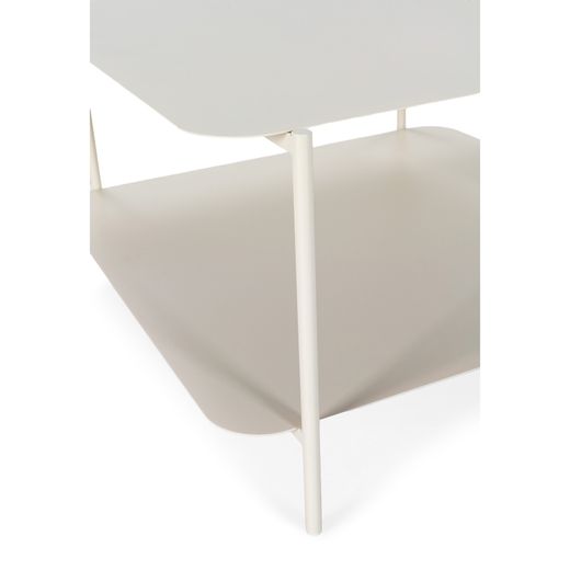 Beiger Metall-Couchtisch, 73,4 x 70 x 40 cm | Beatrix