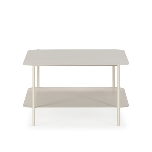 Beiger Metall-Couchtisch, 73,4 x 70 x 40 cm | Beatrix