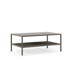 Mesa de centro metálica na cor mocha, 100 x 60 x 40 cm | Fayna