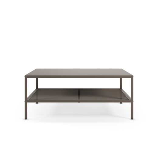 Mesa de centro metálica na cor mocha, 100 x 60 x 40 cm | Fayna