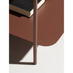 Table basse en métal couleur terre cuite, 73,4 x 70 x 40 cm | Beatrix