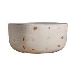 Mesa de centro de piedra en blanco y dorado, 90 x 90 x 40 cm | Massa