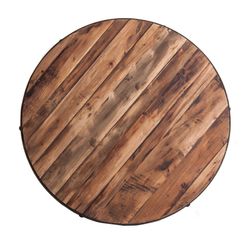 Τραπεζάκι σαλονιού Pine ανακυκλωμένο Minot Wood/Μαύρο, Ø80x45cm