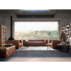 Τραπεζάκι σαλονιού Pine ανακυκλωμένο Minot Wood/Μαύρο, Ø80x45cm