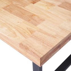Soffbord i ek och metall i ljus natur och svart, 120 x 60 x cm | Naturlig