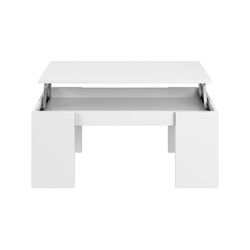 Lift-up coffee table gloss white, 100 x 50 x 43/54 cm
