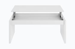 Lift-up coffee table gloss white, 100 x 50 x 43/54 cm