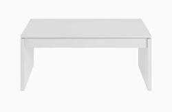 Lift-up coffee table gloss white, 100 x 50 x 43/54 cm
