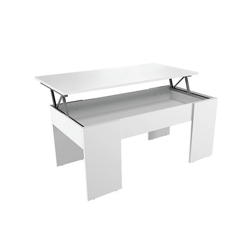 Witte houten opklapbare salontafel, 100x50x45 cm | loire | LOIRE