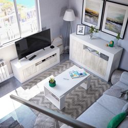 White wooden lift-up coffee table, 105x55x45 cm | URBAN