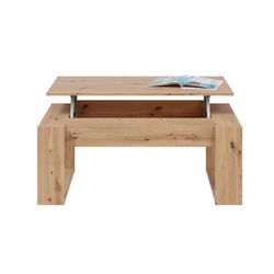 Table basse relevable Urban en bois naturel, 105x55x45 cm | URBAIN