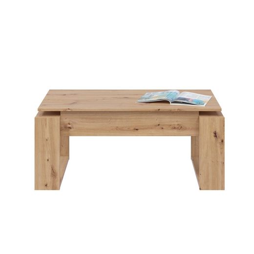Table basse relevable Urban en bois naturel, 105x55x45 cm | URBAIN