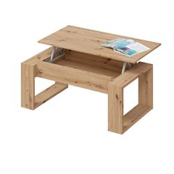 Table basse relevable Urban en bois naturel, 105x55x45 cm | URBAIN