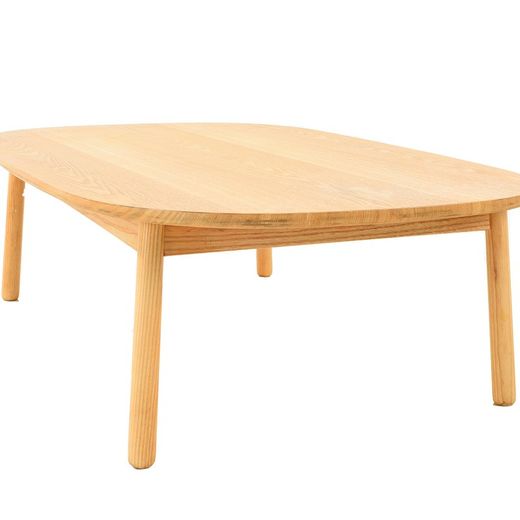 Soffbord i ask trä (110 x 60 x 32,5 cm) | Lezquer-serien