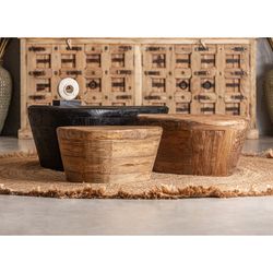 Lestans Teak Wood Coffee Table in Brown, 60 x 50 x 30 cm