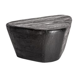 Lestans salontafel van zwart teakhout, 90 x 72 x 37 cm