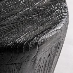 Lestans salontafel van zwart teakhout, 90 x 72 x 37 cm