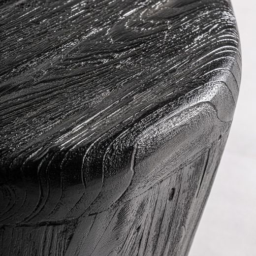 Lestans salontafel van zwart teakhout, 90 x 72 x 37 cm