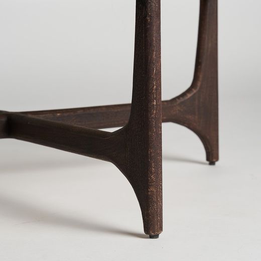 Nossen bruine mangohouten salontafel, 92 x 92 x 41 cm