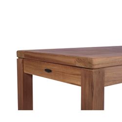 Tavolino da esterno in legno di teak color miele, 90 x 45 x 45 cm | Danao