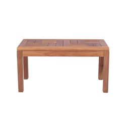 Tavolino da esterno in legno di teak color miele, 90 x 45 x 45 cm | Danao