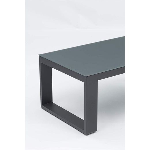 Conjunto de sofás para jardín de aluminio y olefina en antracita y gris | Nyland