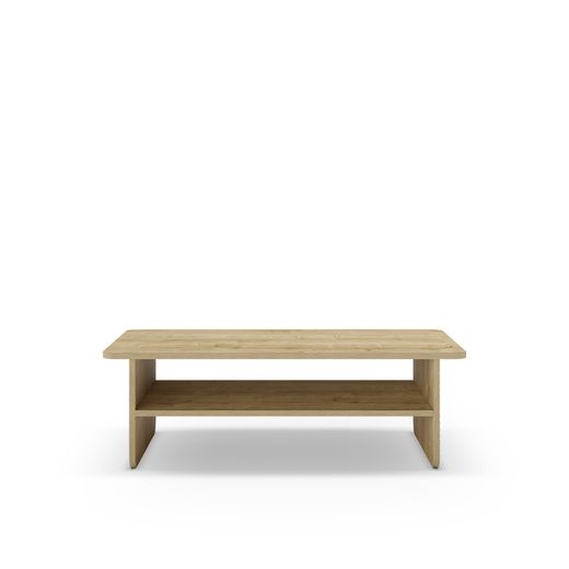 Rektangulært sofabord i træ i egetræsfarve, 110 x 60 x 35 cm | Daira
