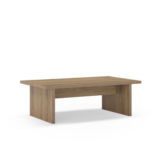 Mesa de centro rectangular de madera en color roble, 120 x 70 x 40 cm | Loana
