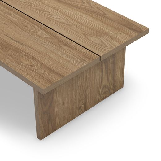 Rechteckiger Couchtisch aus Eiche, 120 x 70 x 40 cm | Loana