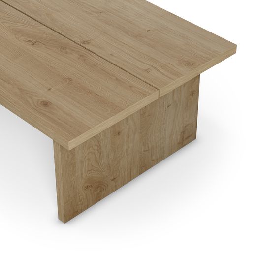 Rechteckiger Couchtisch aus Holz in Eiche Cádiz, 120 x 70 x 40 cm | Loana