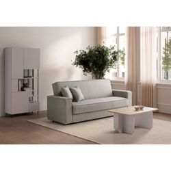 Rechteckiger Couchtisch aus Eiche und Creme, 100 x 60 x 42 cm | Hillary