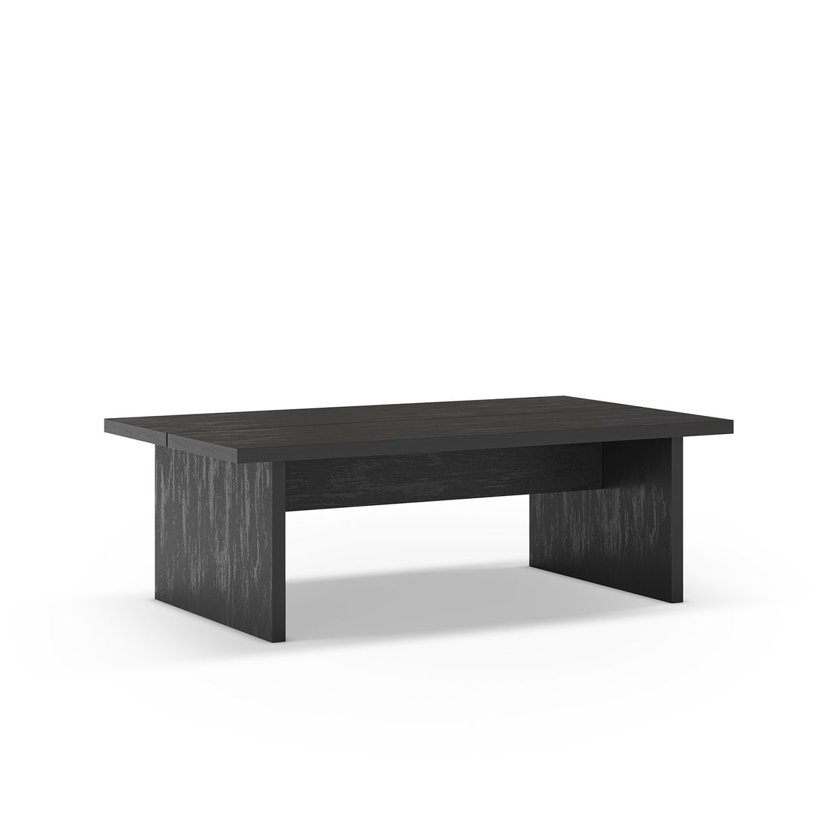 Mesa de centro rectangular de madera en negro, 120 x 70 x 40 cm | Loana