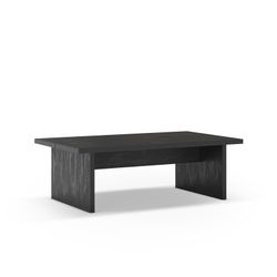 Rechteckiger Couchtisch aus Holz in Schwarz, 120 x 70 x 40 cm | Loana