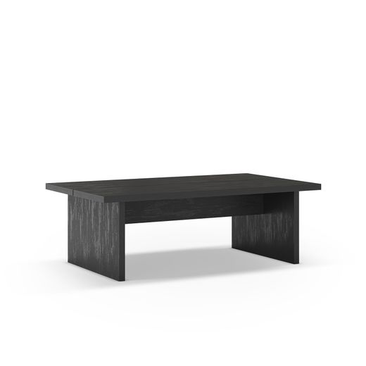 Mesa de centro rectangular de madera en negro, 120 x 70 x 40 cm | Loana