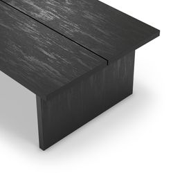 Rechteckiger Couchtisch aus Holz in Schwarz, 120 x 70 x 40 cm | Loana