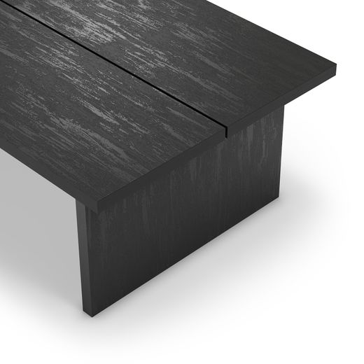 Rechteckiger Couchtisch aus Holz in Schwarz, 120 x 70 x 40 cm | Loana