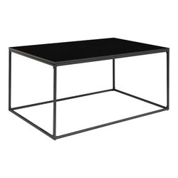 Tavolino rettangolare in legno e acciaio nero, 60 x 90 x 45 cm | Vita