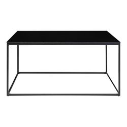 Tavolino rettangolare in legno e acciaio nero, 60 x 90 x 45 cm | Vita
