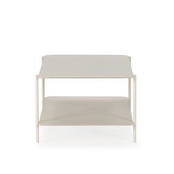 Table basse rectangulaire en métal beige, 90 x 58,4 x 40 cm | Beatrix