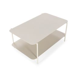 Table basse rectangulaire en métal beige, 90 x 58,4 x 40 cm | Beatrix