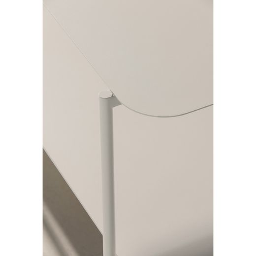 Table basse rectangulaire en métal beige, 90 x 58,4 x 40 cm | Beatrix