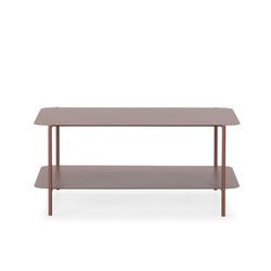 Table basse rectangulaire en métal couleur terre cuite, 90 x 58,4 x 40 cm | Beatrix