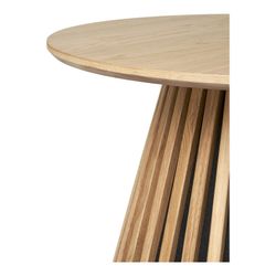 Round coffee table in natural oak veneer, 70 x 70 x 45 cm | Osaka